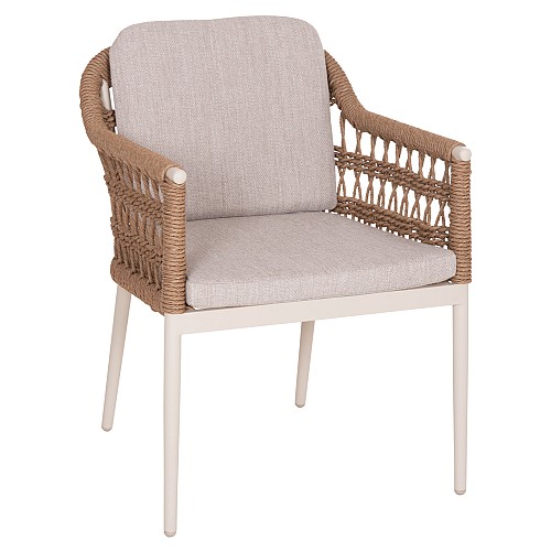 B2bmarkt ΠΟΛΥΘΡΟΝΑ BOXER HM6556.02 ΑΛΟΥΜΙΝΙΟ & OLEFIN ΜΠΕΖ-TWIST WICKER 58x60x80Yεκ