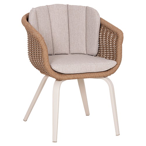 B2bmarkt ΠΟΛΥΘΡΟΝΑ VICTUS HM6559.02 ΑΛΟΥΜΙΝΙΟ & OLEFIN ΜΠΕΖ-TWIST WICKER 60x62x76Yεκ