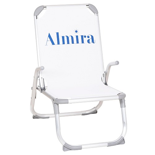 B2bmarkt ΚΑΡΕΚΛΑΚΙ ΠΑΡΑΛΙΑΣ ΑΛΟΥΜΙΝΙΟΥ ΒΑΡ.ΤΥΠΟΥ ΥΠΕΡΥΨΩΜΕΝΟ ALMIRA HM6431.03 ΛΕΥΚΟ 53x68x80Υεκ