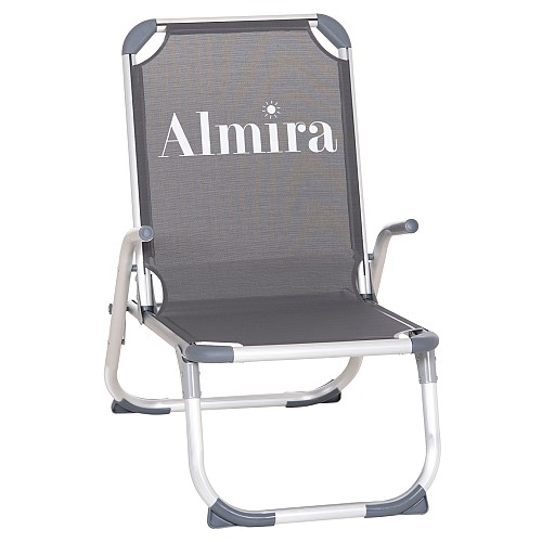 B2bmarkt ΚΑΡΕΚΛΑΚΙ ΠΑΡΑΛΙΑΣ ΑΛΟΥΜΙΝΙΟΥ ΒΑΡ.ΤΥΠΟΥ ΥΠΕΡΥΨΩΜΕΝΟ ALMIRA HM6431.10 ΓΚΡΙ 53x68x80Υεκ