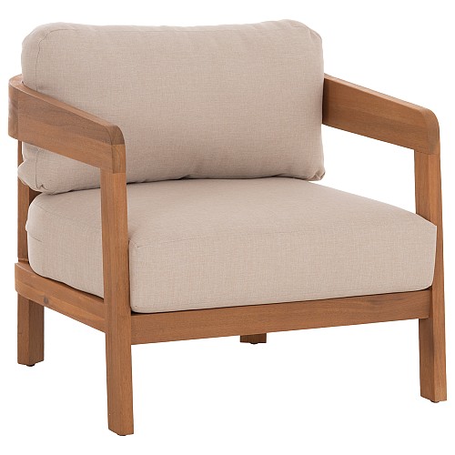 B2bmarkt ΠΟΛΥΘΡΟΝΑ LOUNGE ΕΞ.ΧΩΡΟΥ SOLARA HM6513 ΞΥΛΟ ΑΚΑΚΙΑΣ ΦΥΣΙΚΟ-ΜΑΞΙΛΑΡΙΑ ΕΚΡΟΥ 75x70x75Υεκ