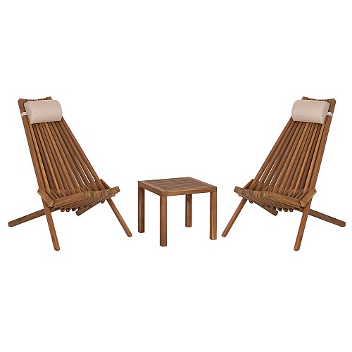 B2bmarkt LOUNGE ΣΕΤ ΕΞ.ΧΩΡΟΥ 3ΤΜΧ SHIGAN HM10993 ΞΥΛΟ ΑΚΑΚΙΑΣ--ΜΑΞΙΛΑΡI ΚΕΦΑΛΗΣ ΣΕ ΜΠΕΖ