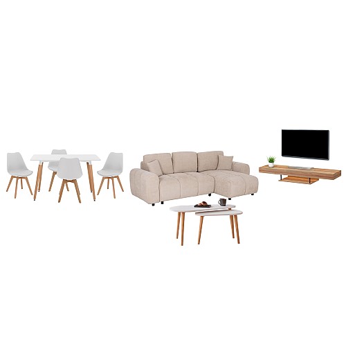 B2bmarkt ΦΟΙΤΗΤΙΚΟ ΣΕΤ ΣΑΛΟΝΙΟΥ/ΤΡΑΠΕΖΑΡΙΑΣ 8ΤΜΧ HM11388
