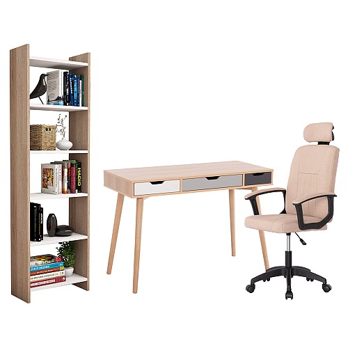 B2bmarkt ΦΟΙΤΗΤΙΚΟ ΣΕΤ 3ΤΜΧ HM11209 ΓΡΑΦΕΙΟ-ΒΙΒΛΙΟΘΗΚΗ-ΚΑΡΕΚΛΑ ΓΡΑΦΕΙΟΥ--SONAMA/ΜΠΕΖ
