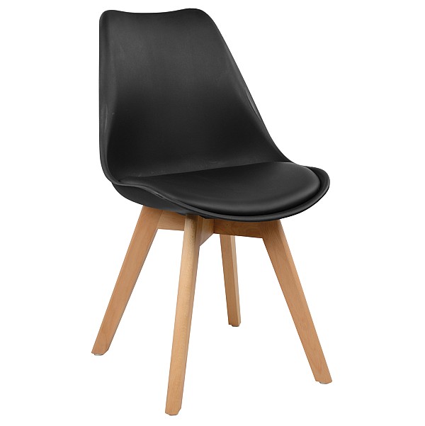 B2bmarkt ΚΑΡΕΚΛΑ VEGAS HM0033.02 ΜΕ ΞΥΛΙΝΑ ΠΟΔΙΑ ΚΑΙ ΜΕ ΚΑΘΙΣΜΑ ΜΑΥΡΟ 47x56,6x82Υεκ.