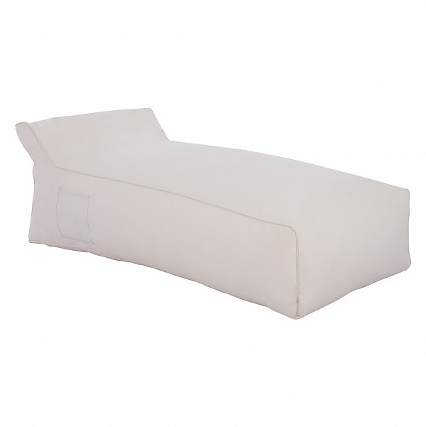 B2bmarkt ΠΟΥΦ ΞΑΠΛΩΣΤΡΑ WADELIN HM5774.11 ΜΕ TEXTILINE ΛΕΥΚΟ 190x80x40-60Υ εκ.