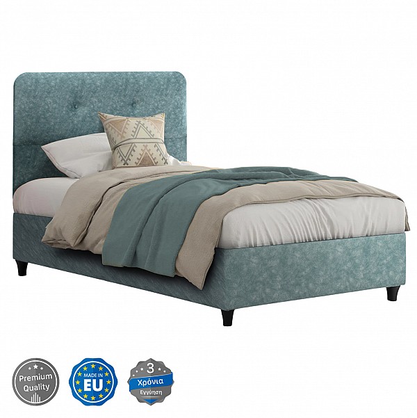 B2bmarkt ΚΡΕΒΑΤΙ DOLORES ΑΠΟ ΥΦΑΣΜΑ LIGHT GREEN HM649.27 ΓΙΑ ΣΤΡΩΜΑ 90x200 εκ.