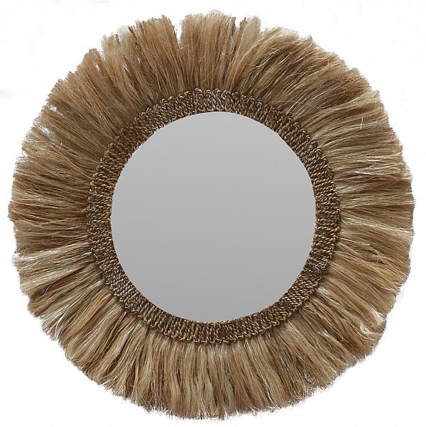 B2bmarkt ΚΑΘΡΕΠΤΗΣ ΣΤΡΟΓΓΥΛΟΣ ΜΕ ΠΛΑΙΣΙΟ ΑΠΟ ΑΜΠΑΚΑ ΣΕ ΧΡΩΜΑ ΦΥΣΙΚΟ 90x4,5x90Yεκ. HM7730