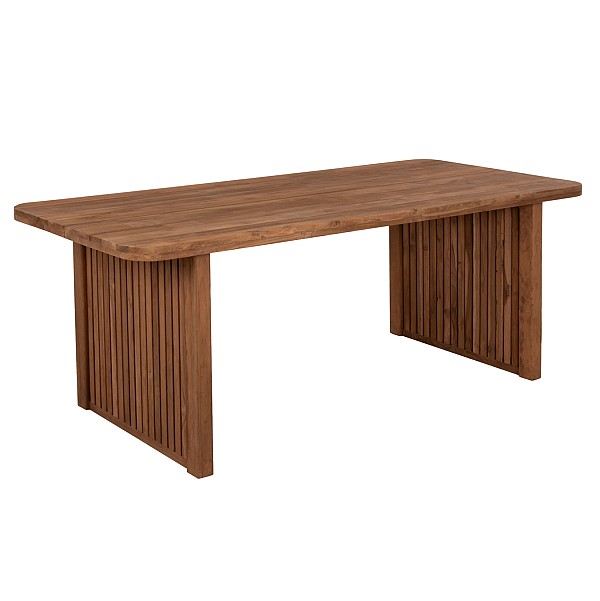 B2bmarkt ΤΡΑΠΕΖΙ ΤΡΑΠΕΖΑΡΙΑΣ BONTANG HM9641 ΑΝΑΚΥΚΛΩΜΕΝΟ ΤΕΑΚ-ΦΥΣΙΚΟ ΡΟΥΣΤΙΚ  200x90x76Υεκ.