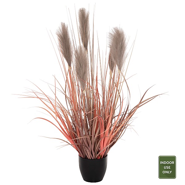 B2bmarkt ΔΙΑΚΟΣΜΗΤΙΚΟ ΣΥΝΘΕΤΙΚΟ ΦΥΤΟ ΣΕ ΓΛΑΣΤΡΑ GRASS+FEATHER Φ14,5x12,5-86Υ εκ. HM4015