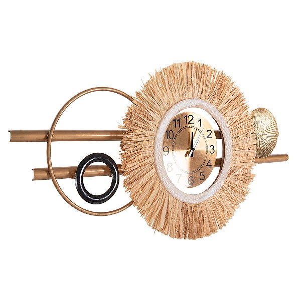 B2bmarkt ΡΟΛΟΙ ΤΟΙΧΟΥ HM4200 ΜΕΤΑΛΛΟ & ΙΝΕΣ RAFFIA ΣΕ ΓΗΙΝΑ ΧΡΩΜΑΤΑ 100x49Υεκ.