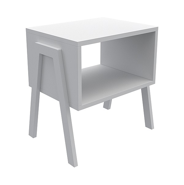 B2bmarkt ΚΟΜΟΔΙΝΟ JAKE HM18182.01 ΜΕΛΑΜΙΝΗ ΣΕ ΛΕΥΚΟ 48x35x49Υεκ.