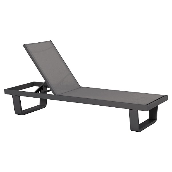 B2bmarkt ΞΑΠΛΩΣΤΡΑ ΑΛΟΥΜΙΝΙΟΥ ΜΕ ΥΦΑΣΜΑ TESLIN RICKON HM6292.01 ΣΕ ΓΚΡΙ 198x61,5x97Υεκ.