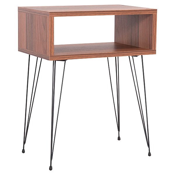 B2bmarkt ΚΟΜΟΔΙΝΟ TODD HM18184.05 ΜΕΛΑΜΙΝΗ ΣΕ ΚΑΡΥΔΙ-ΜΕΤΑΛ.ΜΑΥΡΑ ΠΟΔΙΑ 45.5x29.5x58.5Υεκ.