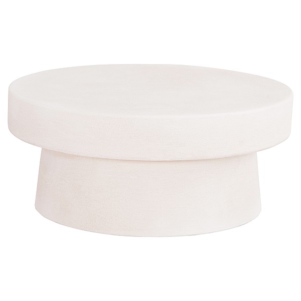 B2bmarkt ΤΡΑΠΕΖΙ ΣΑΛΟΝΙΟΥ ΣΤΡΟΓΓΥΛΟ ΣΕΙΡΑ SANTORINI HM18050 MDF ΣΕ ΥΠΟΛΕΥΚΟ ΧΡΩΜΑ Φ80x35Υεκ.