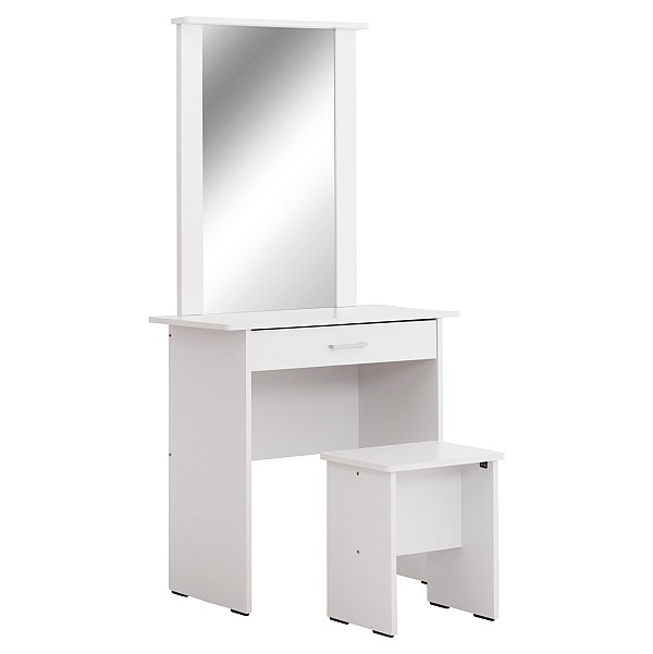 B2bmarkt ΤΟΥΑΛΕΤΑ ΜΕ ΚΑΘΡΕΠΤΗ & ΣΚΑΜΠΟ CRYSTEL HM9938.01 ΜΕΛΑΜΙΝΗ ΛΕΥΚΗ 74x39x155Υεκ.