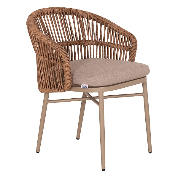 B2bmarkt ΠΟΛΥΘΡΟΝΑ ΑΛΟΥΜΙΝΙΟΥ ORIN HM6265.03 ΚΑΠΟΥΤΣΙΝΟ- P.E.RATTAN ΣΕ ΦΥΣΙΚΟ 58x61x75Υεκ.