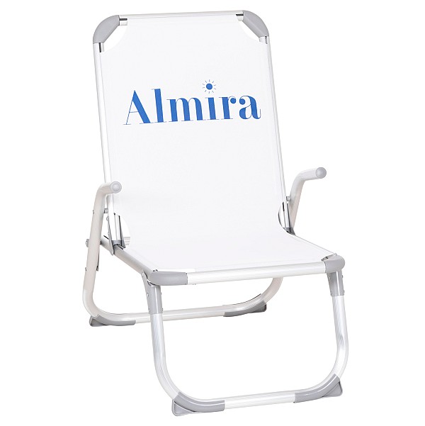 B2bmarkt ΚΑΡΕΚΛΑΚΙ ΠΑΡΑΛΙΑΣ ΑΛΟΥΜΙΝΙΟΥ ΒΑΡ.ΤΥΠΟΥ ΥΠΕΡΥΨΩΜΕΝΟ ALMIRA HM6431.03 ΛΕΥΚΟ 53x68x80Υεκ