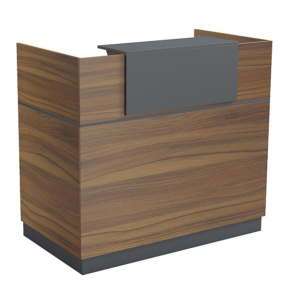 B2bmarkt ΓΡΑΦΕΙΟ ΥΠΟΔΟΧΗΣ (RECEPTION) BARRY HM2152.03 ΜΕΛΑΜΙΝΗ ΣΕ ΚΑΡΥΔΙ-ΓΚΡΙ 120x70x110Υεκ.