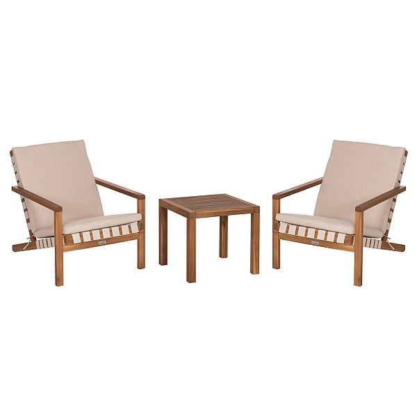 B2bmarkt LOUNGE ΣΕΤ ΕΞ.ΧΩΡΟΥ 3ΤΜΧ DAME HM10982 ΞΥΛΟ ΑΚΑΚΙΑΣ--ΣΧΟΙΝΙ STRAP & ΜΑΞΙΛΑΡΙΑ ΣΕ ΜΠΕΖ