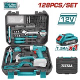 TOTAL ΣΕΤ ΔΡΑΠ/ΒΙΔΟ ΜΠΑΤΑΡΙΑΣ ΛΙΘΙΟΥ 12V / 1.5Ah / 20Nm 128ΤΕΜ (THKTHP11282)