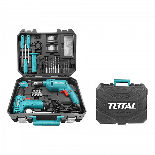 TOTAL ΣΕΤ ΗΛΕΚΤΡΙΚΟΣ ΔΡΑΠΑΝΟΣ 680W ΚΑΙ ΔΡΑΠ/ΒΙΔΟ ΜΠΑΤ. Li-ion 12V / 1.5Ah 119ΤΕΜ (THKTHP1192)