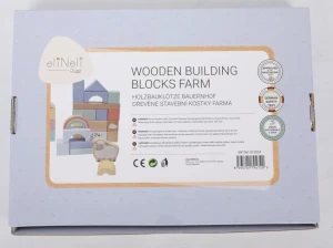 Eli Neli EliNeli Montessori Farma Ξύλινα Τουβλάκια για παιδιά  – 70 τμχ
