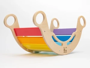 Eli Neli Elis Design Montessori Ξύλινη Κούνια 6 σε 1 Smile Rainbow