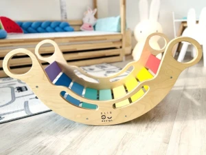 Eli Neli Elis Design Montessori Ξύλινη Κούνια 6 σε 1 Smile Rainbow