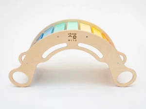 Eli Neli Elis Design Montessori Ξύλινη Κούνια 6 σε 1 Smile Rainbow