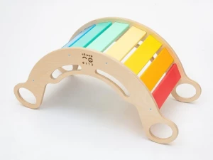 Eli Neli Elis Design Montessori Ξύλινη Κούνια 6 σε 1 Smile Rainbow