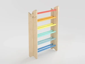 Eli Neli Montessori Pikler Color Σετ Τρίγωνο Και Ράμπα Διπλής Όψης με Επιφάνεια Αναρρίχησης