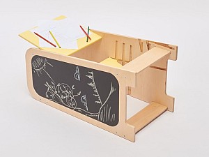 Elis Design Montessori Play 5 in 1 Yellow Πολυλειτουργικός Πύργος Εκμάθησης 75cm
