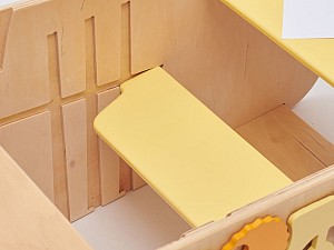 Elis Design Montessori Play 5 in 1 Yellow Πολυλειτουργικός Πύργος Εκμάθησης 75cm