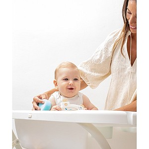 Interbaby Μπανιέρα-Αλλαξιέρα Με Γλύστρα Dino White