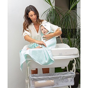 Interbaby Μπανιέρα-Αλλαξιέρα Με Γλύστρα Dino White