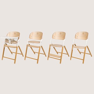 Lionelo Megan Καρεκλάκι Φαγητού 3 σε 1 White Wood