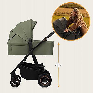 Lionelo Amber Plus Καρότσι Βρεφικό έως 22kg 3 σε 1 Green Forest