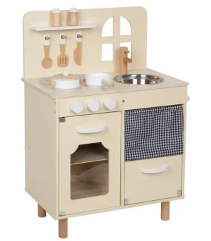 Eli Neli Montessori Kitchen Ξύλινη Παιδική Κουζίνα Με Παράθυρο
