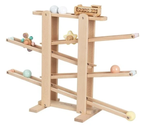 Eli Neli EliNeli XL Montessori Ξύλινη Πίστα Μπάλας & Δώρο Τρενάκι