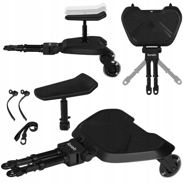 Lionelo Buggy Board Σκαλάκι Καροτσιού Με Κάθισμα Black Onyx 5903771725262