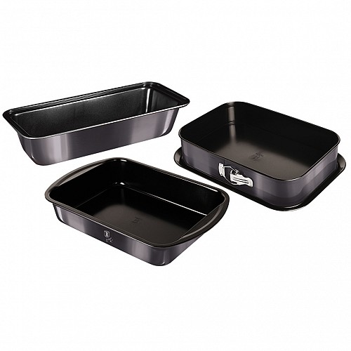 Berlinger Haus Σετ Αντικολλητικά Ταψιά 3 τμχ Metallic Line Carbon Pro Edition BH-7634