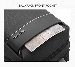 ARCTIC HUNTER τσάντα πλάτης B00218 με θήκη laptop 15.6, USB, 24L, μαύρη B00218-BK