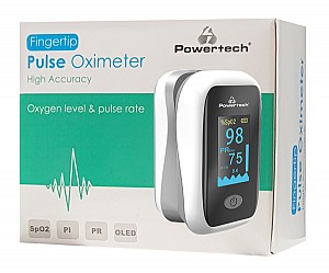POWERTECH παλμικό οξύμετρο δακτύλου PT-922, OLED οθόνη, λευκό PT-922