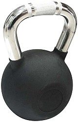 AMILA Kettlebell Rubber Cover Cr Handle 12 kg – Μαύρο 44497