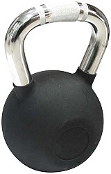 AMILA Kettlebell Rubber Cover Cr Handle 6 kg – Μαύρο 44571