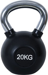 AMILA Kettlebell Rubber Cover Cr Handle 20 Kg - Μαύρο 90460