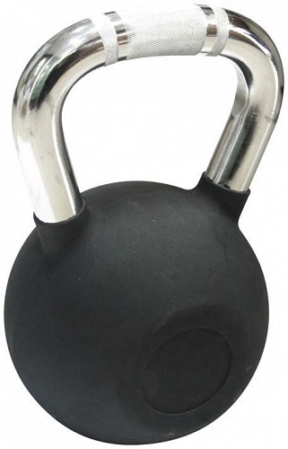 AMILA Kettlebell Rubber Cover Cr Handle 24 kg – Μαύρο 44573