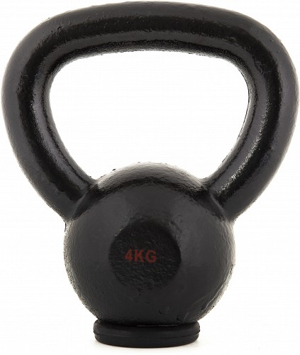 AMILA Kettlebell Cast Iron Rubber Base 4 kg - Μαύρο 44500