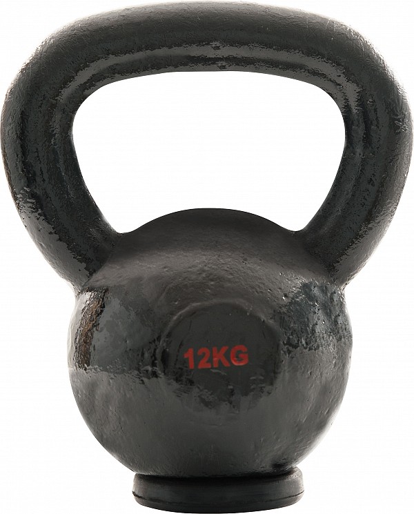 AMILA Kettlebell Cast Iron Rubber Base 12 kg - Μαύρο 44502